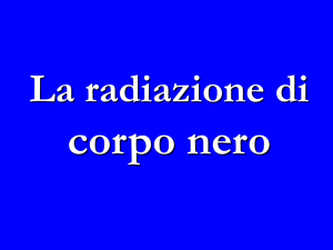 La radiazione di corpo nero