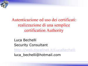 Utilizzo di una semplice Certification Authority