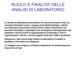 frazionamento del campione - CdL in Tecniche di Laboratorio
