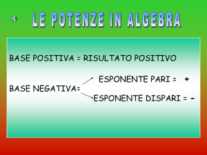 POTENZE in algebra