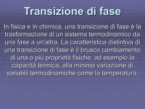 Transizioni di fase - Polymer Technology Group