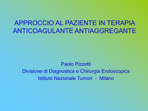 Approccio al paziente in terapia anticoagulante