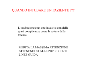 lezione sui farmaci dell`intubazione