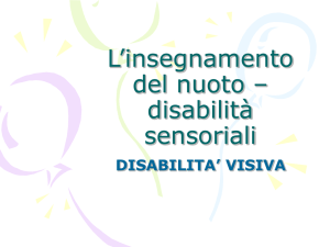 L`insegnamento del nuoto – disabilità sensoriali