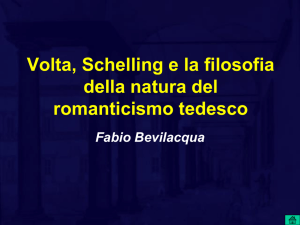 Volta, Schelling e la filosofia della natura del romanticismo tedesco