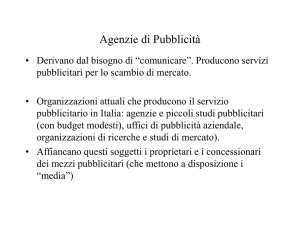 Le Agenzie di Pubblicità