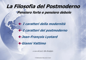 La filosofia del postmoderno