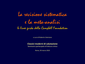 La revisione sistematica e la meta