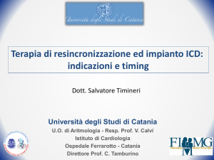 Terapia di resincronizzazione ed impianto ICD