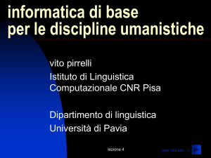 Presentazione di PowerPoint - Istituto di Linguistica Computazionale