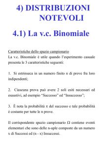 4) DISTRIBUZIONI NOTEVOLI