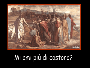 Gv 21,15-17 Gli rispose Gesù