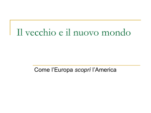 Il vecchio e il nuovo mondo - Università degli Studi di Verona