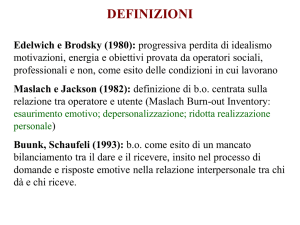DEFINIZIONI Edelwich e Brodsky (1980)