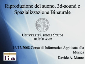 Suono 3D - LIM | Laboratorio di Informatica Musicale