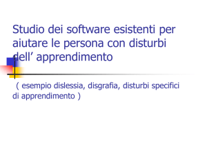 Dislessia,tesi di laurea