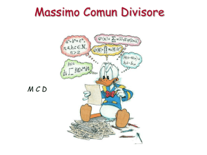 Massimo Comun Divisore