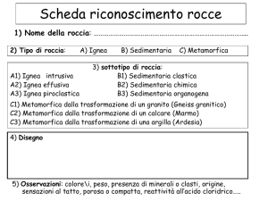 Scheda Riconoscimento Rocce: Guida all'Identificazione