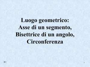 Luogo geometrico: Asse di un segmento, Bisettrice di