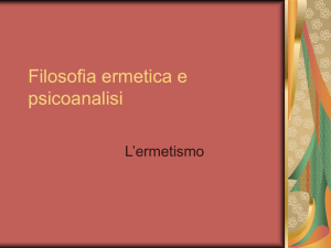 Filosofia ermetica e psicoanalisi