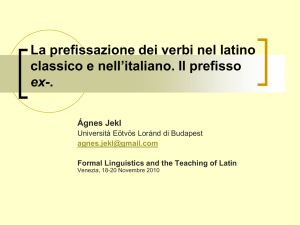 Le funzioni del prefisso latino ex
