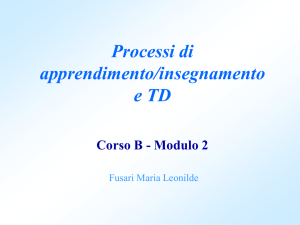 Processi di apprendimento/insegnamento e TD