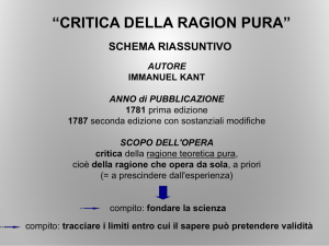Critica della ragion pura