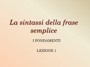 Analisi logica 1 - Tè, biscotti e idee