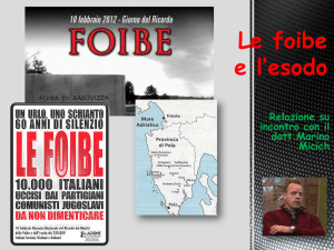 Le foibe e l`esodo_Renzi, Zumbo, de Laurentiis