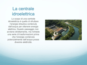 La centrale idroelettrica