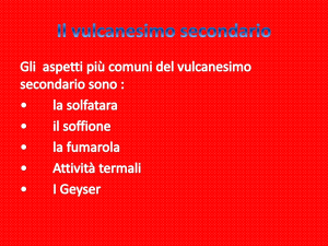 Il vulcanesimo secondario