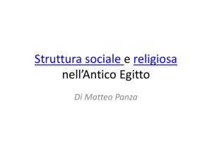 Struttura sociale e religiosa dell`antico Egitto