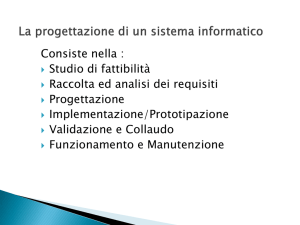 La progettazione di un sistema informatico