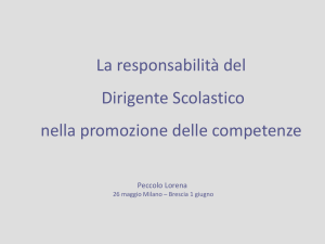 La responsabilità del dirigente scolastico nella promozione delle