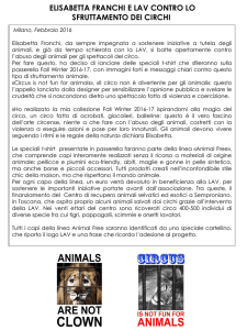 ELISABETTA FRANCHI COLLABORA CON LA LAV