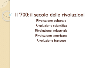 Il `700 e le sue rivoluzioni