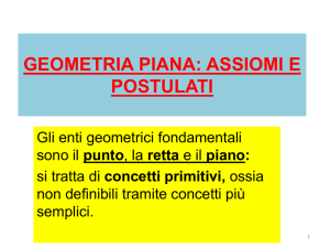 GEOMETRIA PIANA: ASSIOMI E POSTULATI