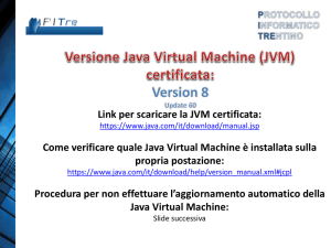 Procedura per non effettuare l`aggiornamento automatico della Java