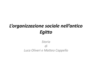 L*organizzazione sociale nell*antico Egitto