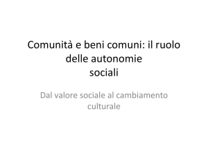 Comunita* e beni comuni - Consiglio regionale della Toscana