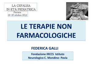 Le terapie non farmacologiche