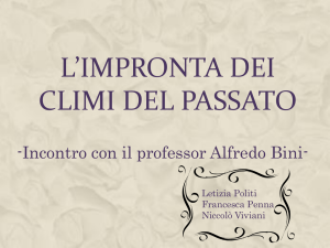 L`impronta dei climi del passato sul paesaggio lecchese” File ppt di
