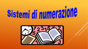 sistemi di numerazione - Liceo Scientifico Nino Cortese Maddaloni