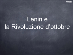 PPT La Rivoluzione di ottobre in Russia