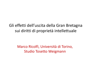 Trademark Licensing - Distretto della Corte di Appello di Torino