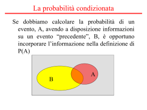 La probabilità condizionata