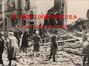 Il dopoguerra e il fascismo al potere. - I.C. Sinopoli