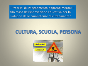 CULTURA, SCUOLA, PERSONA
