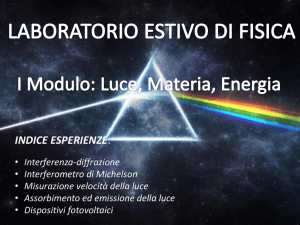 diffrazione e interferenz - Dipartimento di Matematica e Fisica