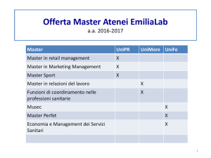 Presentazione dell`offerta Master